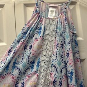 ❤️3 for $15!❤️ BONNIE JEAN Big Girls Floral-Print Pebble Crepe Sundress size 12
